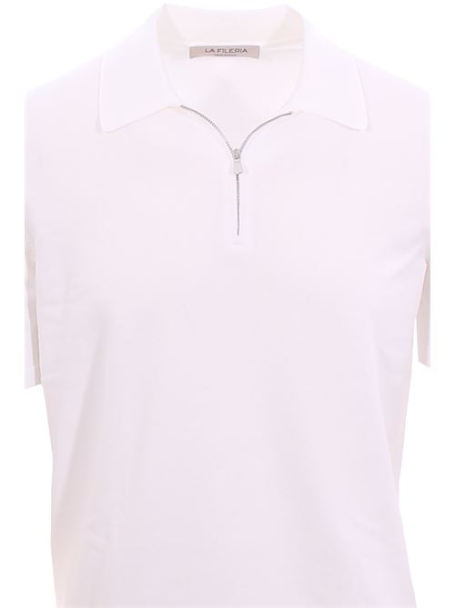 cotton polo with zip LA FILERIA | 5813718120001